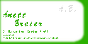 anett breier business card